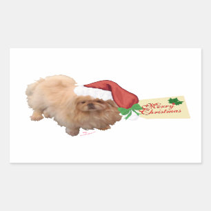 Pegatina Rectangular Ayudante de Papá Noel