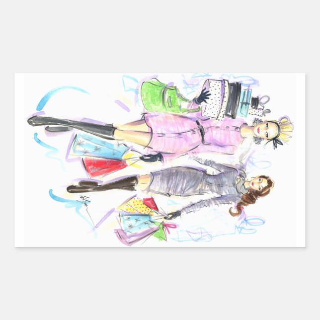 Pegatina Rectangular Ayudantes de Santa (Anverso)