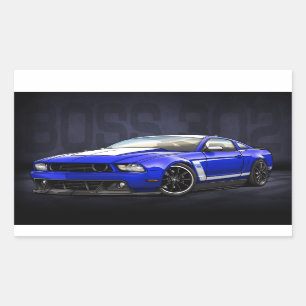 Pegatina Rectangular Azul 2012 Boss 302 de Kona