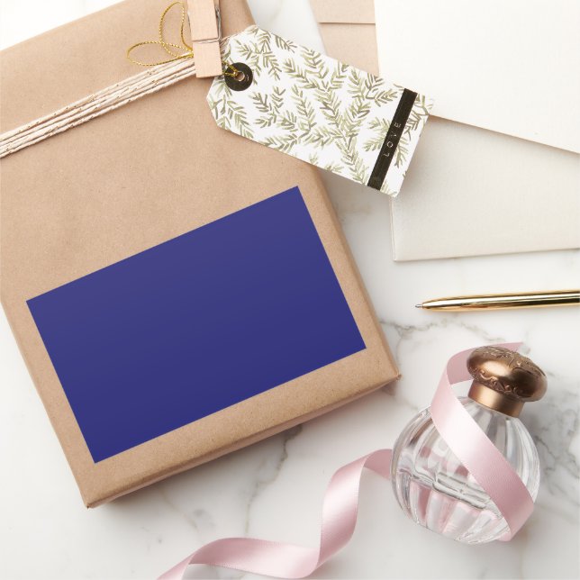 Pegatina Rectangular Azul de medianoche (Regalar)