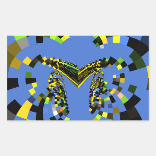 Pegatina Rectangular Azul M