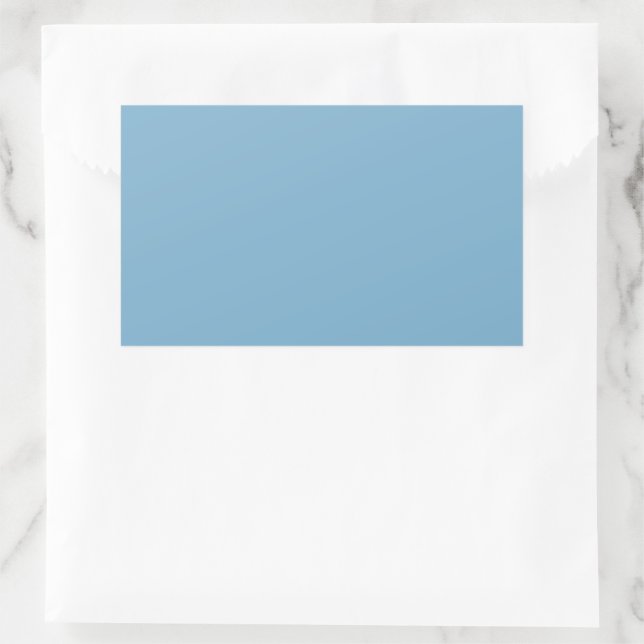 Pegatina Rectangular Azul polvoriento pastel claro (Bolso)