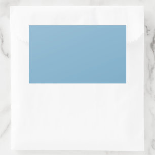Pegatina Rectangular Azul polvoriento pastel claro