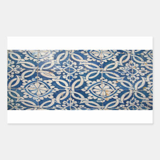 Pegatina Rectangular Azulejo portugués vintage