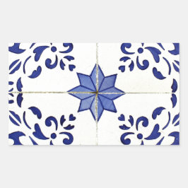 Pegatina Rectangular Azulejos