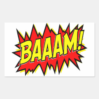 PEGATINA RECTANGULAR ¡BAAAM!