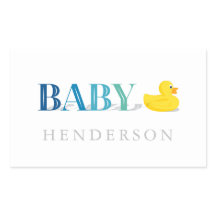 Baby Boy Blue Verde azulada Rubber Duck Favor de B