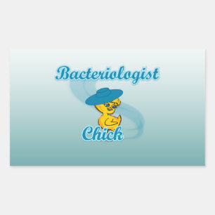 Pegatina Rectangular Bacteriólogo Chick #3