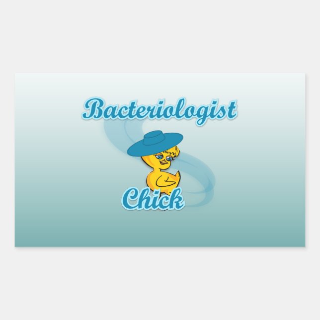 Pegatina Rectangular Bacteriólogo Chick #3 (Anverso)