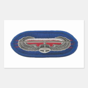 PEGATINA RECTANGULAR BADGE DE ATAQUE AÉREO EN PEGATINAS DE OVAL DE INFA