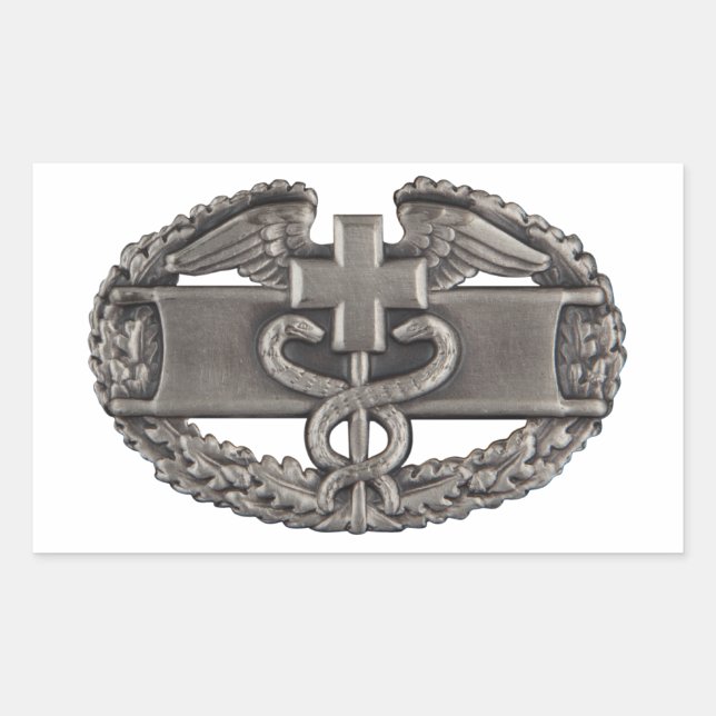 Pegatina Rectangular Badge médico de campo de combate (CFMB) (Anverso)