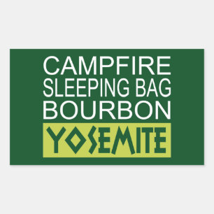 Pegatina Rectangular Bag Bourbon Yosemite