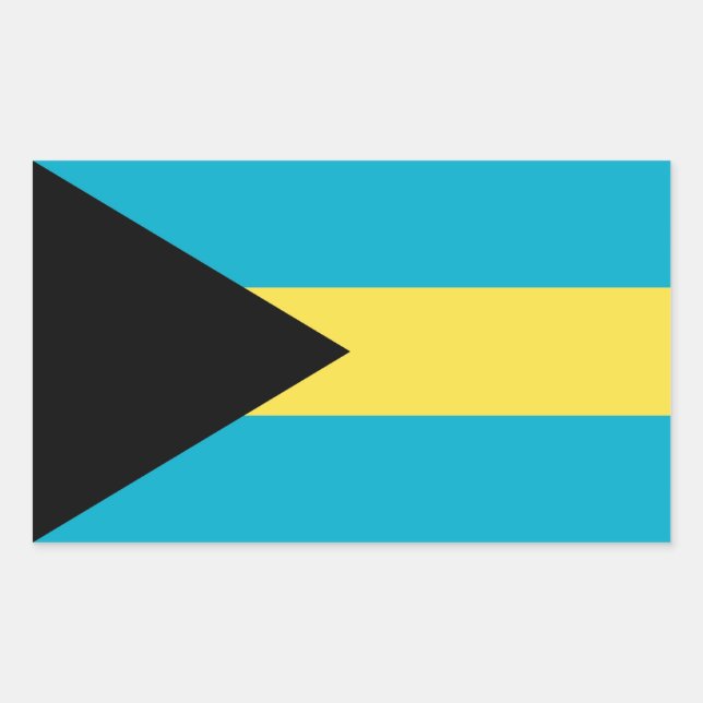 PEGATINA RECTANGULAR BAHAMAS (Anverso)