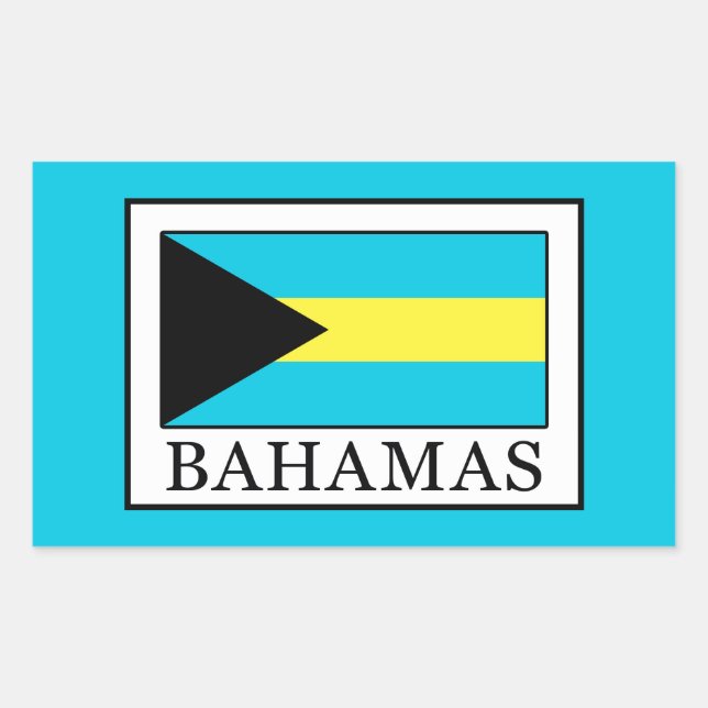 Pegatina Rectangular Bahamas (Anverso)