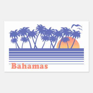 Pegatina Rectangular Bahamas