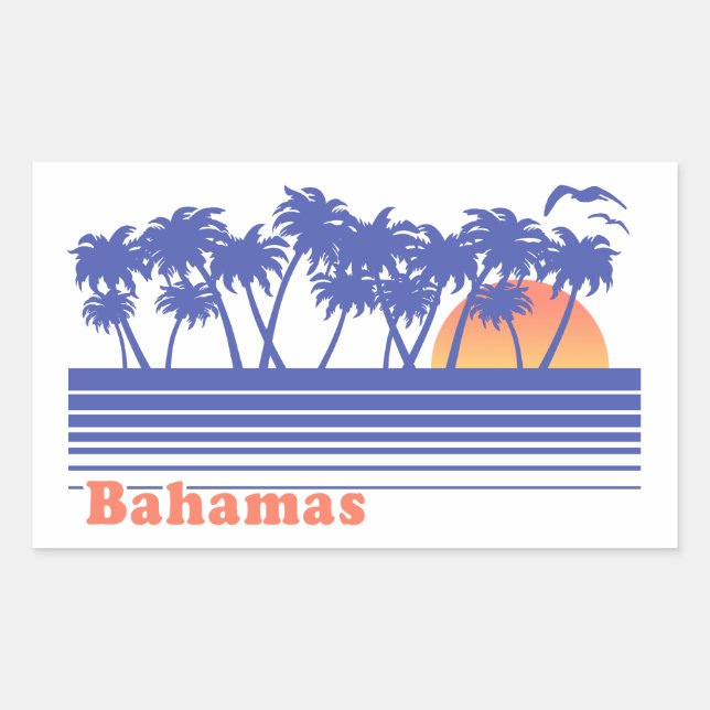 Pegatina Rectangular Bahamas (Anverso)