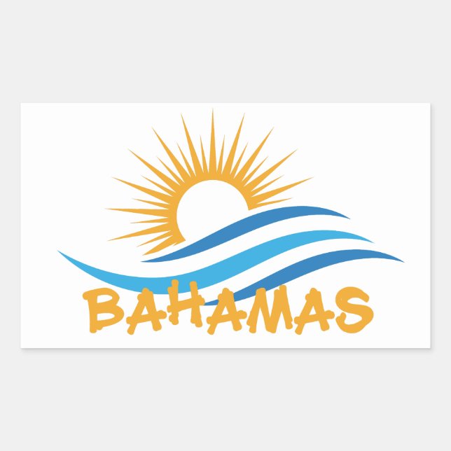 Pegatina Rectangular Bahamas (Anverso)
