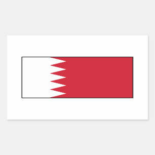 Pegatina Rectangular Bahrein - bandera de Bahrein