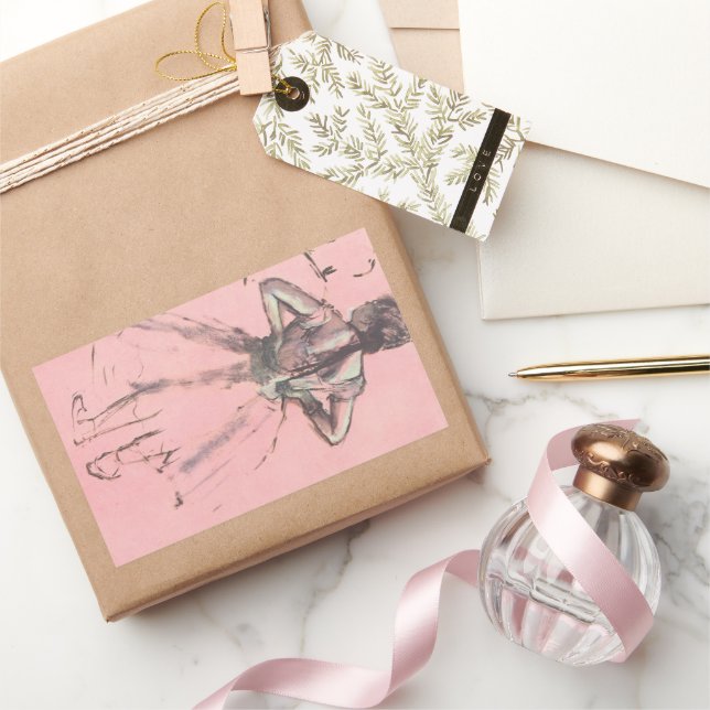 Pegatina Rectangular Bailarina de Espaldas, Manos en las Caderas de Edg (Regalar)