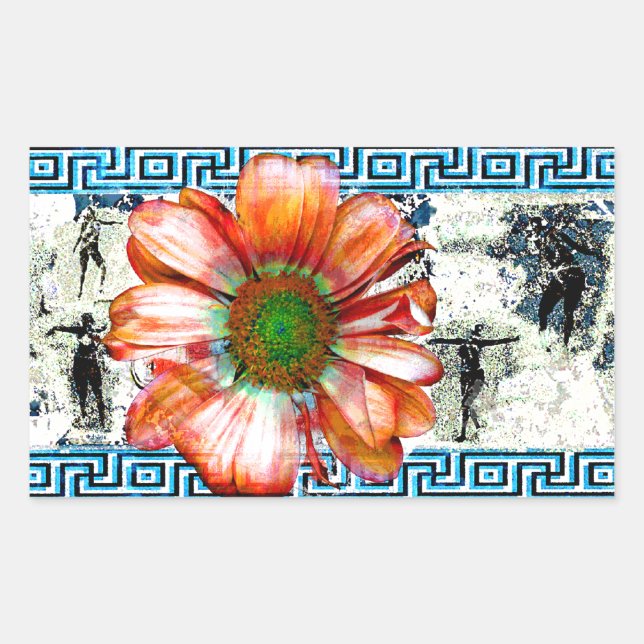 Pegatina Rectangular Baile Antiguo (Anverso)