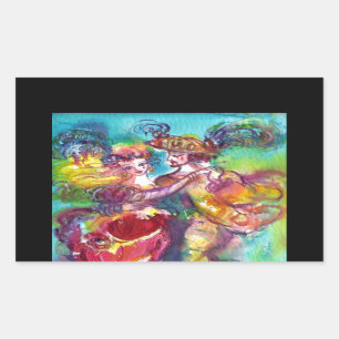 Pegatina Rectangular BAILE DE CARNAVAL Ball Veneciano de Mascaradas