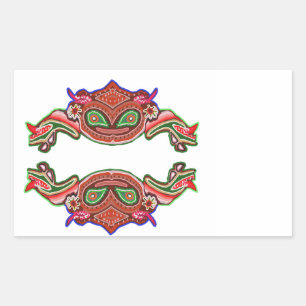 Pegatina Rectangular Baile de escarcha divertida - Monstruos alienígena