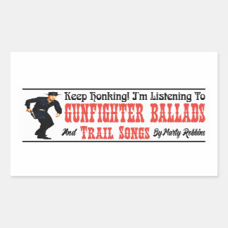 Pegatina Rectangular Baladas de Gunfighter y canciones de senderismo