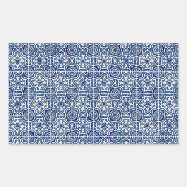 Pegatina Rectangular Baldosas cerámicas (Anverso)