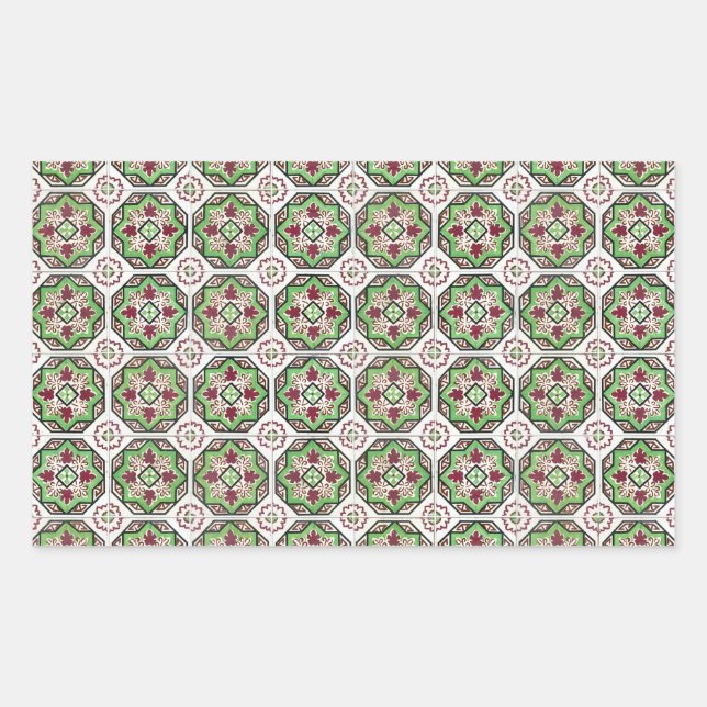 Pegatina Rectangular Baldosas cerámicas (Anverso)