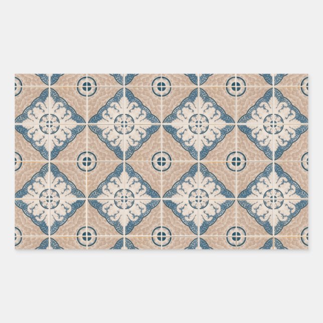 Pegatina Rectangular Baldosas cerámicas (Anverso)