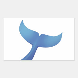 Pegatina Rectangular Ballena jorobada V2