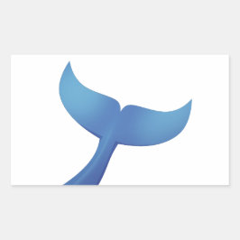 Pegatina Rectangular Ballena jorobada V2