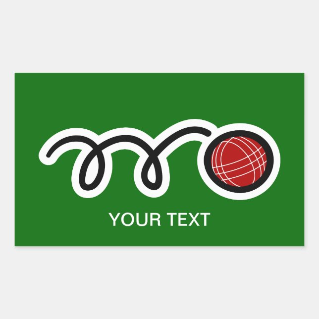 Pegatina Rectangular Balón de Bocce (Anverso)