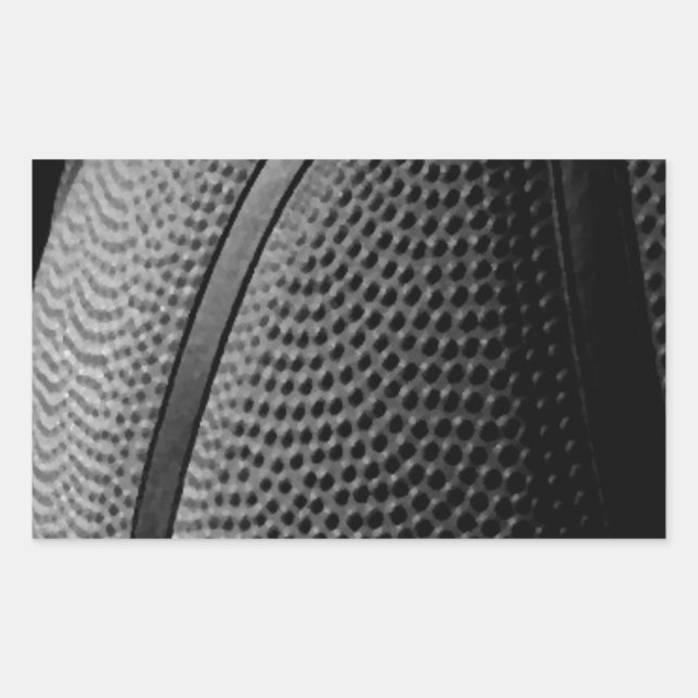 Pegatina Rectangular Baloncesto (Anverso)