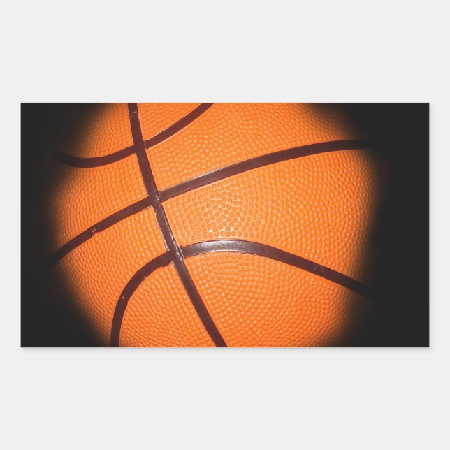 Pegatina Rectangular Baloncesto (Anverso)