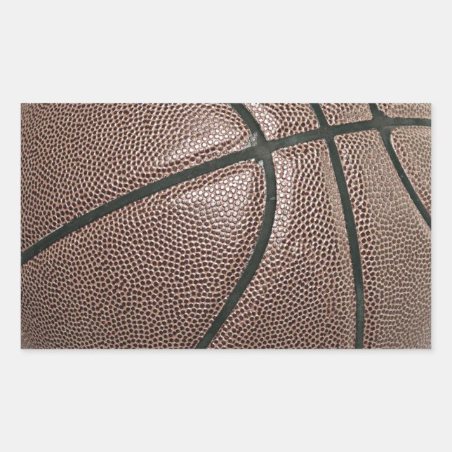 Pegatina Rectangular Baloncesto (Anverso)