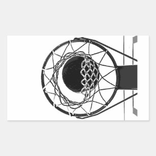 Pegatina Rectangular Baloncesto de arte pop