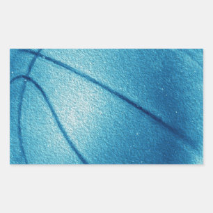 Pegatina Rectangular Baloncesto de arte pop azul
