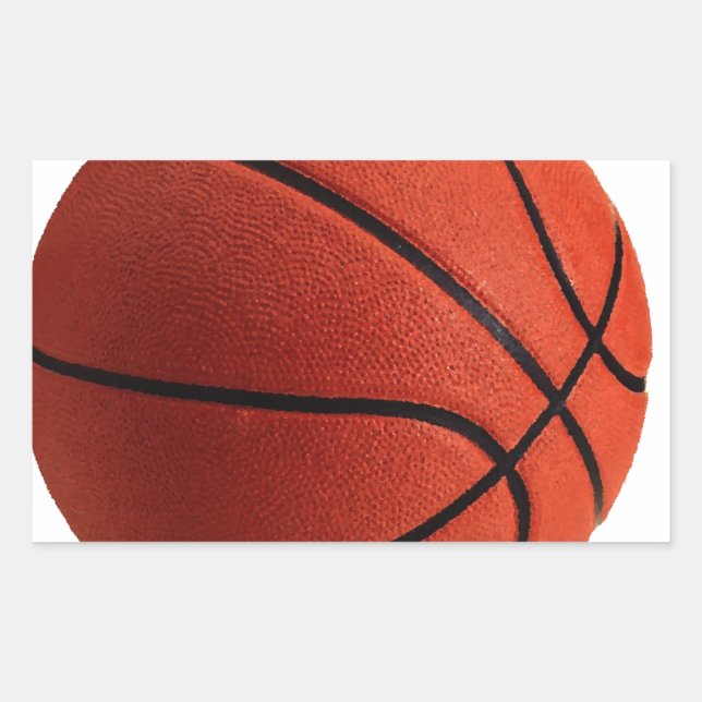 Pegatina Rectangular Baloncesto de estilo moderno (Anverso)