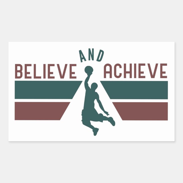 Pegatina Rectangular Baloncesto Lover Jugador Ventilador de Baloncesto  (Anverso)