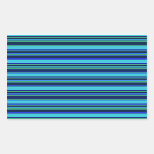 Pegatina Rectangular Bandas azules y verdes