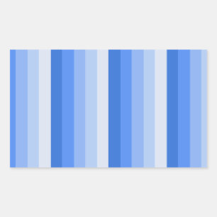 Pegatina Rectangular Bandas de sombra azules