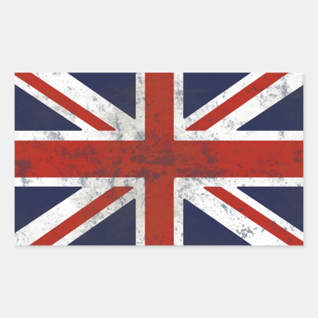 PEGATINA RECTANGULAR BANDEIRA DA INGLATERRA (Anverso)
