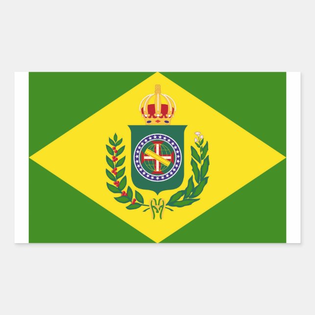 Pegatina Rectangular Bandeira Império (Anverso)