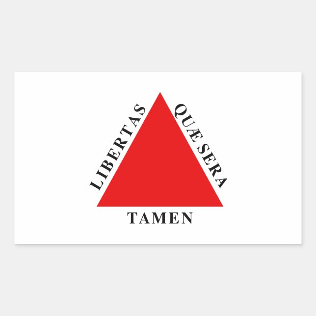 Pegatina Rectangular Bandeira Minas Gerais Brasil (Anverso)