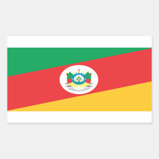 Pegatina Rectangular Bandeira Rio Grande do Sul Brasil