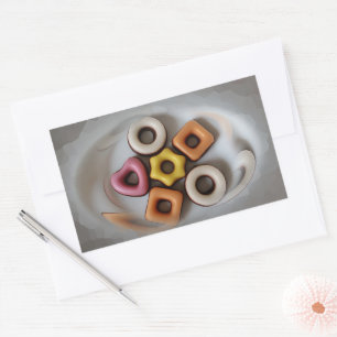 Pegatina Rectangular Bandeja de plata