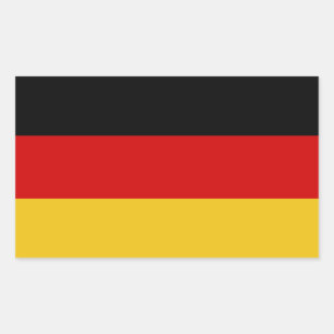 Pegatina Rectangular Bandera alemana