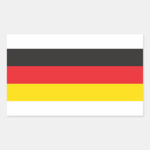 PEGATINA RECTANGULAR BANDERA ALEMANA