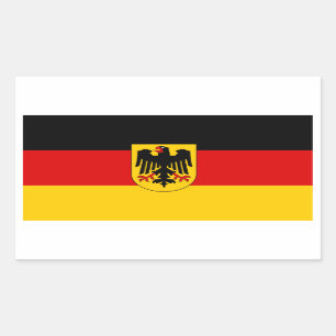 Pegatina Rectangular Bandera alemana/alemana